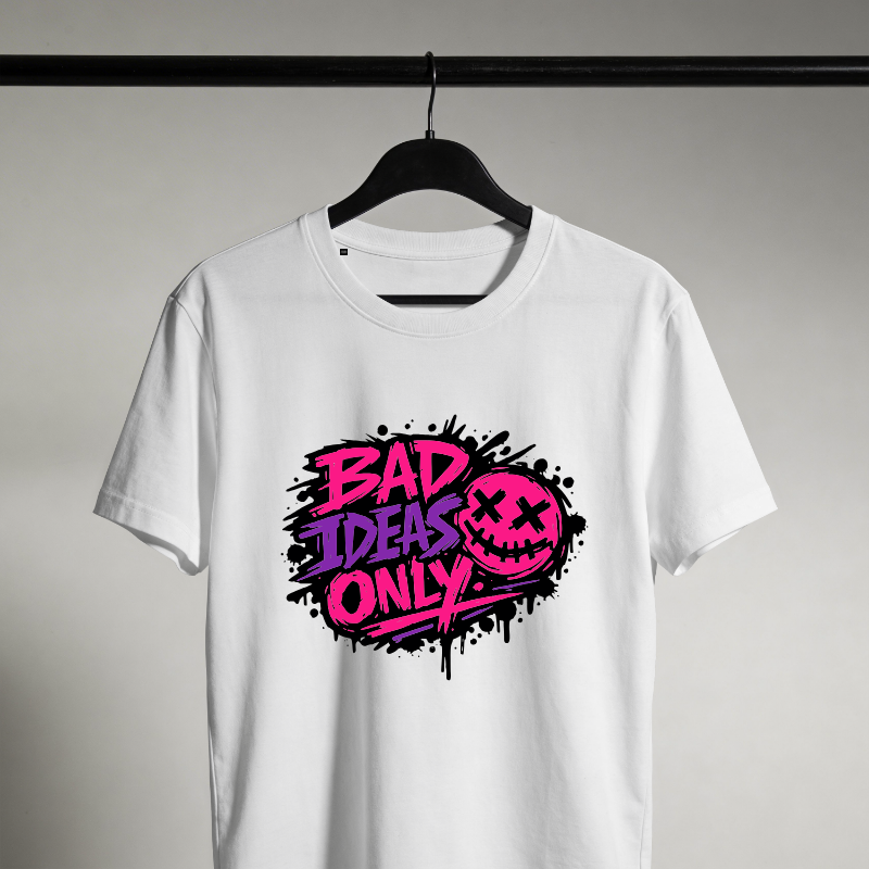 Bad Ideas Only Graphic T shirt Short Sleeve