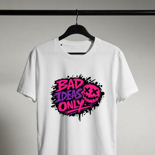 Bad Ideas Only Graphic T shirt Short Sleeve