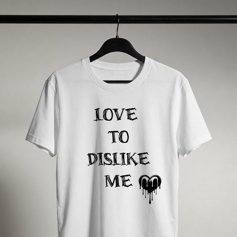 Love To Dislike Me Graphic T-Shirt Short Sleeve