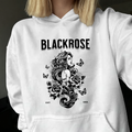 Black Rose (White Hoodie) V1