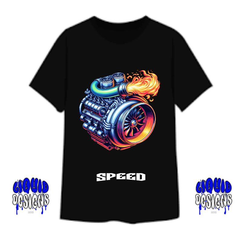Speed Black Short Sleeve T Shirt