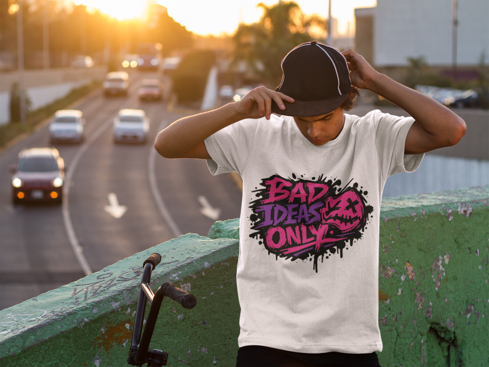 Bad Ideas Only Graphic T shirt Short Sleeve